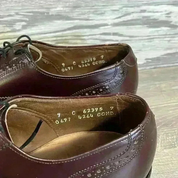 Allen Edmonds Lloyd Wingtip Oxford Brogues Derby Shoes Size 9 - Picture 3 of 8